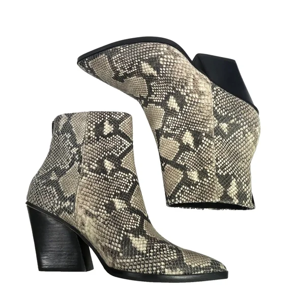 Dolce Vita Womens Snakeskin Print Leather Ankle Boots Size 9.5 Issa NEW - Picture 6 of 15